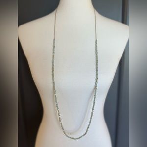 New Auth Chan Luu Swarovski Crystal Long Necklace Color: Mint Mix